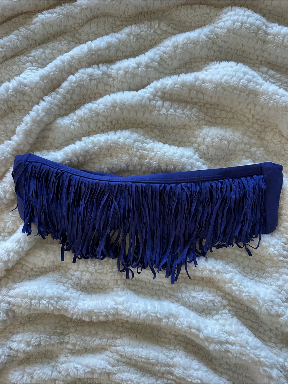 l*space Deep Purple Fringe Bandeau Bikini Top